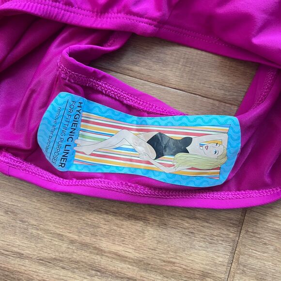 NWT Spanx Core High Rise Pull On Swim Bottom Size 10 Berry Pink 1366 - Picture 6 of 7